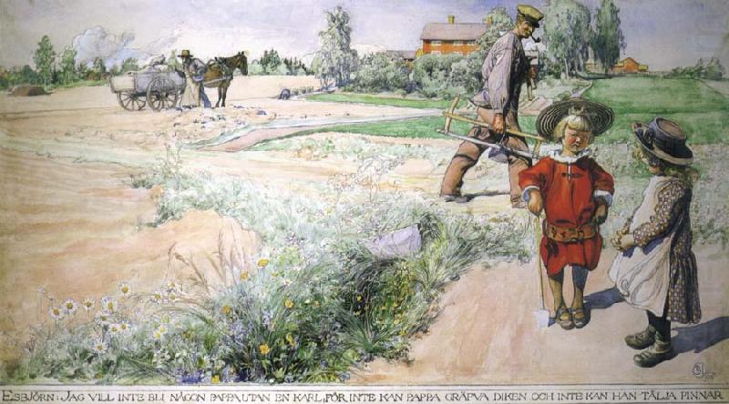 Carl Larsson Boy and girl china oil painting image